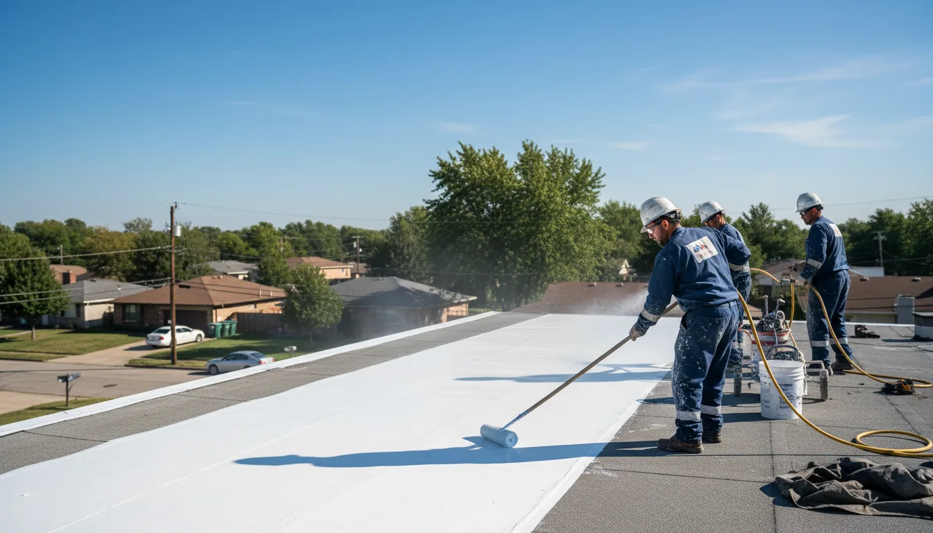 Commercial roof coating in Compton, IL near me